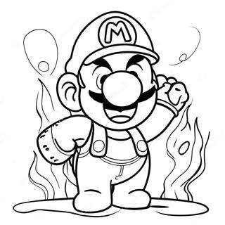 Fire Mario Coloring Pages