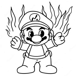 Fire Mario Coloring Page 44722-35854