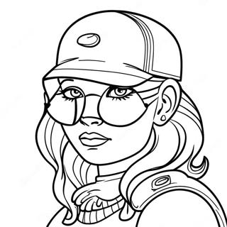 Cool Baddie Coloring Page 4472-3745