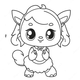 Cute Kindi Characters Coloring Page 44733-35866