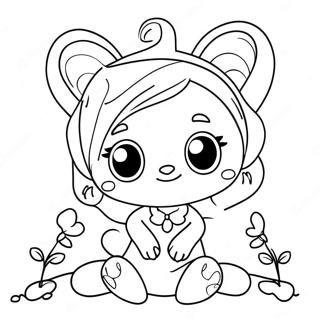 Cute Kindi Characters Coloring Page 44733-35867