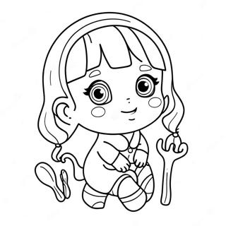 Cute Kindi Characters Coloring Page 44733-35868