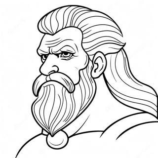 Mighty Zeus With Thunderbolt Coloring Page 44743-35873