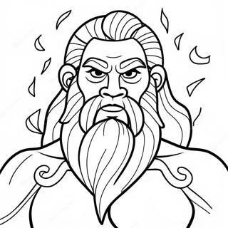 Mighty Zeus With Thunderbolt Coloring Page 44743-35875