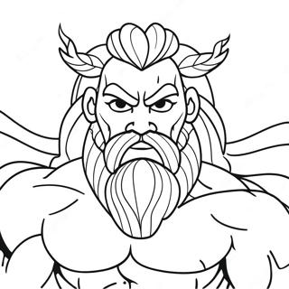 Mighty Zeus With Thunderbolt Coloring Page 44743-35876