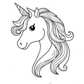 White Unicorn Coloring Page 44762-35884