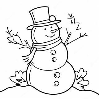 White Snowman Coloring Page 44763-35901