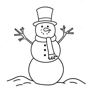 White Snowman Coloring Page 44763-35904