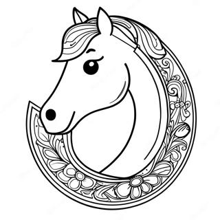 Horse Shoe Coloring Pages