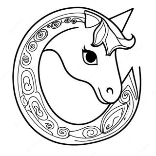 Horse Shoe Coloring Page 44782-35900