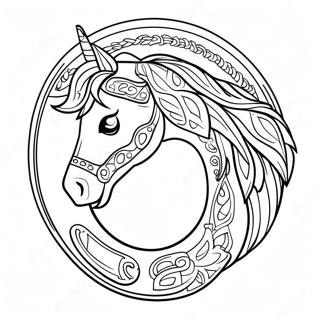 Lucky Horse Shoe Coloring Page 44783-35909