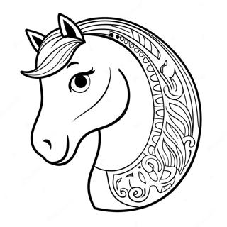 Lucky Horse Shoe Coloring Page 44783-35912