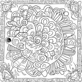 Mola Patterns Coloring Pages