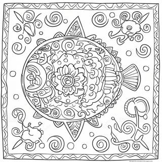 Mola Patterns Coloring Page 44792-35907