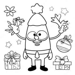 Christmas Spongebob Coloring Page 44802-35923