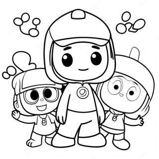 Pocoyo And Friends Happy Adventure Coloring Page 4482-3753