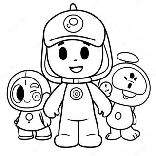 Pocoyo And Friends Happy Adventure Coloring Page 4482-3754