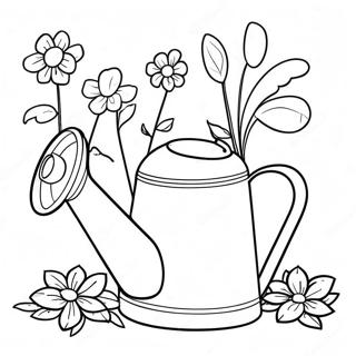 Watering Can Coloring Pages