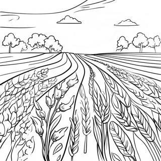 Golden Wheat Field Coloring Page 44863-35969