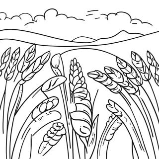 Golden Wheat Field Coloring Page 44863-35970