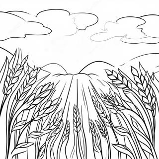 Golden Wheat Field Coloring Page 44863-35971