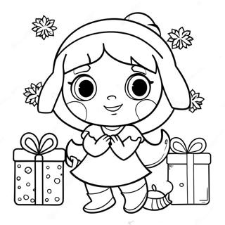 Dora Christmas Coloring Pages