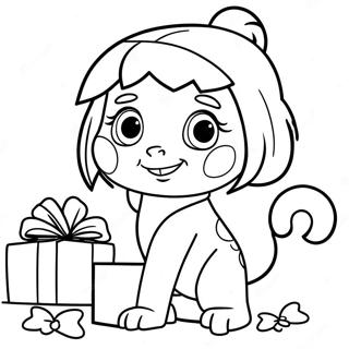 Dora Christmas Coloring Page 44892-35988