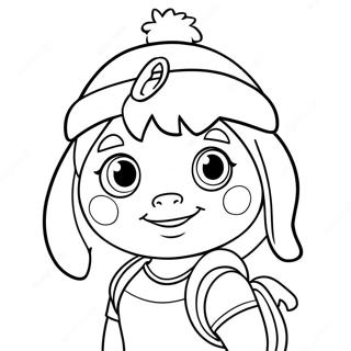 Dora With Santa Hat Coloring Page 44893-35997