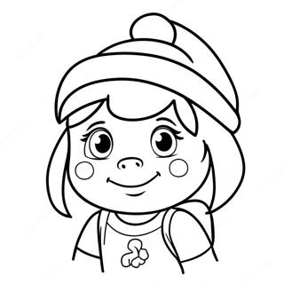 Dora With Santa Hat Coloring Page 44893-35998