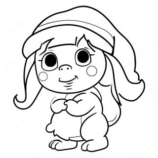 Dora With Santa Hat Coloring Page 44893-35999