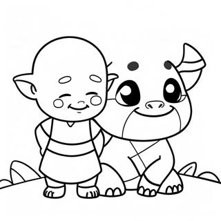 Appa With Aang Coloring Page 44903-36002