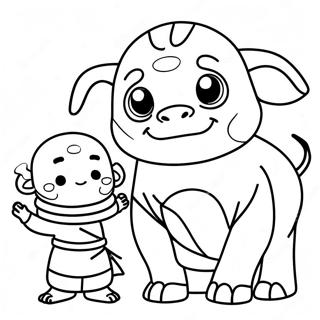 Appa With Aang Coloring Page 44903-36004