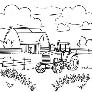 Kubota Farm Scene Coloring Page 44913-36011