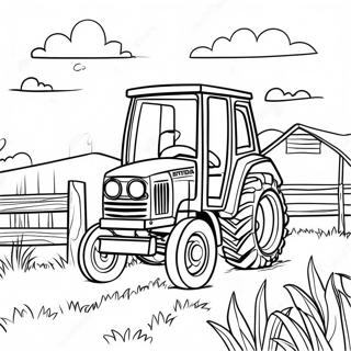 Kubota Farm Scene Coloring Page 44913-36012