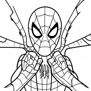 Infinity War Iron Spider Action Pose Coloring Page 44922-36023