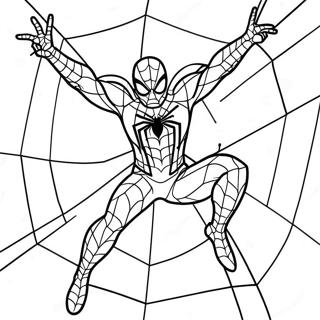 Infinity War Iron Spider Web Slinging Coloring Page 44923-36016