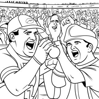 Cheering Green Bay Packers Fans Coloring Page 4492-3763