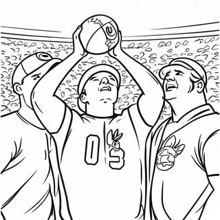 Cheering Green Bay Packers Fans Coloring Page 4492-3764