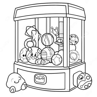 Colorful Claw Machine With Toys Coloring Page 44953-36041