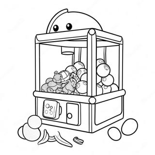 Colorful Claw Machine With Toys Coloring Page 44953-36042