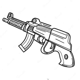 Machine Gun Coloring Pages