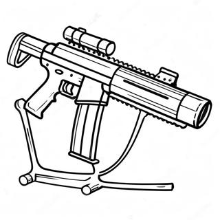 Machine Gun Coloring Pages