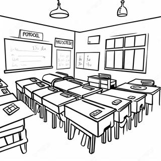 Back To School 3rd Grade Classroom Coloring Page 44982-36062