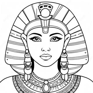 Cleopatra Royal Portrait Coloring Page 44992-36078