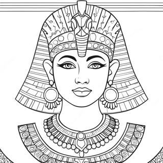 Cleopatra Royal Portrait Coloring Page 44992-36079