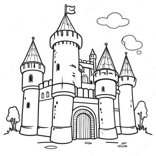 Medieval Castle Coloring Page 45002-36076