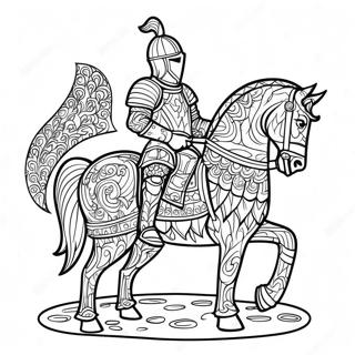 Intricate Medieval Knight Coloring Page 45003-36081