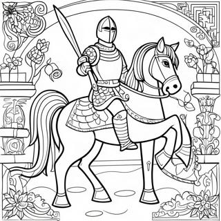 Intricate Medieval Knight Coloring Page 45003-36082