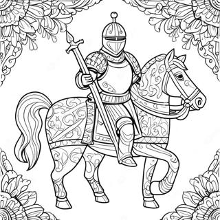 Intricate Medieval Knight Coloring Page 45003-36083