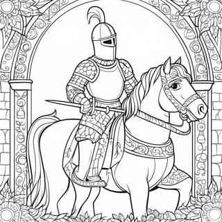 Intricate Medieval Knight Coloring Page 45003-36084